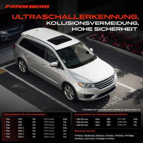 Frankberg 4x Parksensor PDC Sensor Vorne und Hinten für Alfa Romeo Giulietta Hyundai Santa Fé Bild Frankberg 4x Parksensor PDC Sensor Vorne und Hinten für Alfa Romeo Giulietta Hyundai Santa Fé