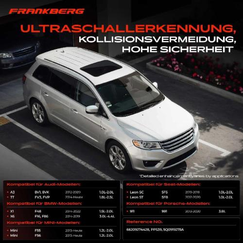 Frankberg 4x Parksensor PDC Sensor Vorne und Hinten für Audi A3 Q7 TT MINI Mini BMW X1 X3 Porsche Macan Bild Frankberg 4x Parksensor PDC Sensor Vorne und Hinten für Audi A3 Q7 TT MINI Mini BMW X1 X3 Porsche Macan