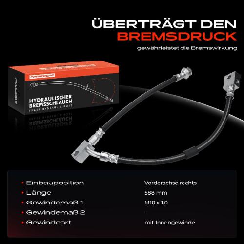 Frankberg 1x Bremsschlauch Bremsschl uche Vorderachse Rechts f r Nissan 350 Z Z33 3.5L Primera P10 Bild Frankberg 1x Bremsschlauch Bremsschl uche Vorderachse Rechts f r Nissan 350 Z Z33 3.5L Primera P10