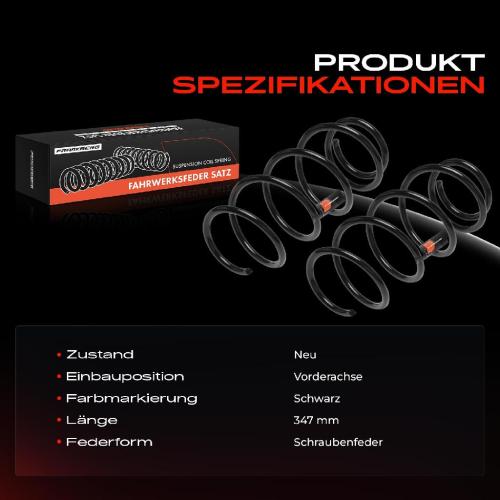 Frankberg 2x Fahrwerksfeder Vorderachse für Toyota Yaris P13 1.3L 2011-2017 Bild Frankberg 2x Fahrwerksfeder Vorderachse für Toyota Yaris P13 1.3L 2011-2017