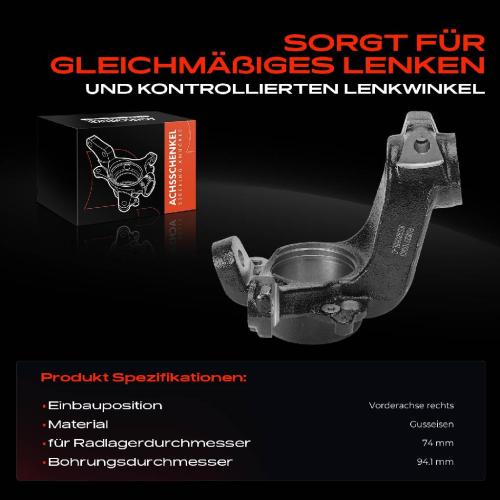 Frankberg 1x Achsschenkel Radaufhängung Vorderachse Rechts für VW Golf IV Bora Audi A3 Seat Skoda Bild Frankberg 1x Achsschenkel Radaufhängung Vorderachse Rechts für VW Golf IV Bora Audi A3 Seat Skoda