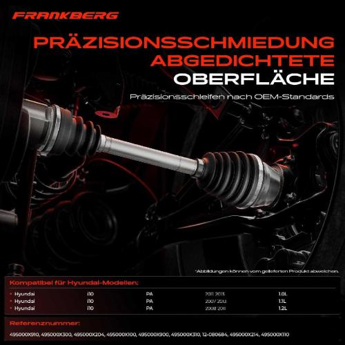 1x Antriebswelle Gelenksatz Vorderachse für Hyundai i10 PA 1.0L 1.1L 1.2L 2007-2013 Bild 1x Antriebswelle Gelenksatz Vorderachse für Hyundai i10 PA 1.0L 1.1L 1.2L 2007-2013