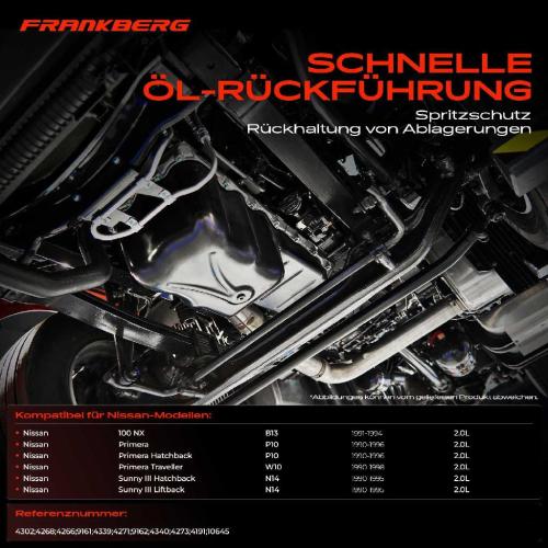 Frankberg 1x Ölwanne Motorölwanne für Nissan Primera P10 Sunny III 100 NX N14 2.0L Bild Frankberg 1x Ölwanne Motorölwanne für Nissan Primera P10 Sunny III 100 NX N14 2.0L