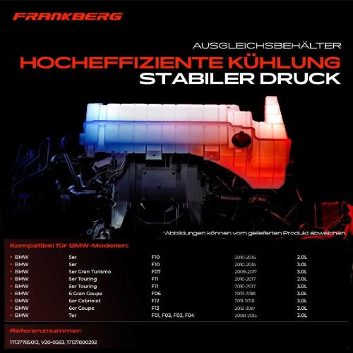 1x Ausgleichsbehälter Kühlmittelbehälter für BMW F10 F18 F07 F11 F06 F12 F13 7er 730 740 750 2.0L 3.0L Bild 1x Ausgleichsbehälter Kühlmittelbehälter für BMW F10 F18 F07 F11 F06 F12 F13 7er 730 740 750 2.0L 3.0L