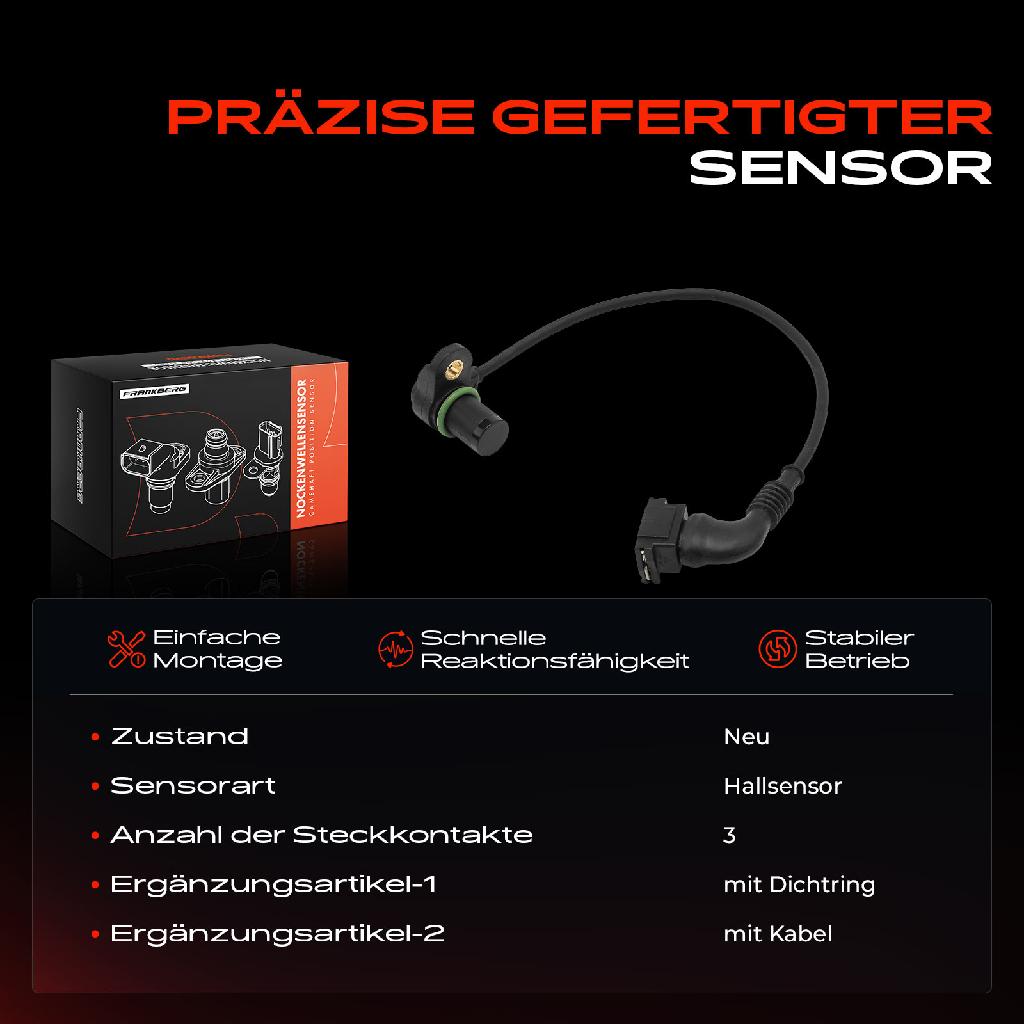 1x Nockenwellenposition Sensor für BMW E60 E61 E63 E64 E53 4.4L 4.8L