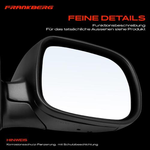 Frankberg 1x Außenspiegel Rechts für Skoda Fabia I 6Y2 6Y5 6Y3 1.0L 1.2L 1.4L 1.9L 2.0L Bild Frankberg 1x Außenspiegel Rechts für Skoda Fabia I 6Y2 6Y5 6Y3 1.0L 1.2L 1.4L 1.9L 2.0L
