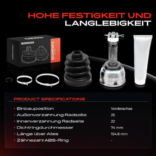 Frankberg 1x Antriebswelle Gelenksatz Vorderachse für Hyundai Accent I Pony Mitsubishi Colt I Bild Frankberg 1x Antriebswelle Gelenksatz Vorderachse für Hyundai Accent I Pony Mitsubishi Colt I
