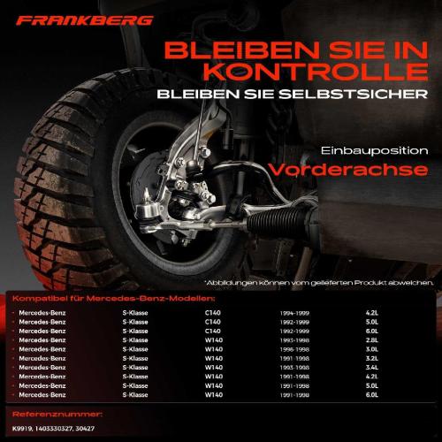 1x Traggelenk Vorderachse für Mercedes-Benz S-Klasse W140 S-Klasse Coupe C140 2.8L 1991-1999 Bild 1x Traggelenk Vorderachse für Mercedes-Benz S-Klasse W140 S-Klasse Coupe C140 2.8L 1991-1999