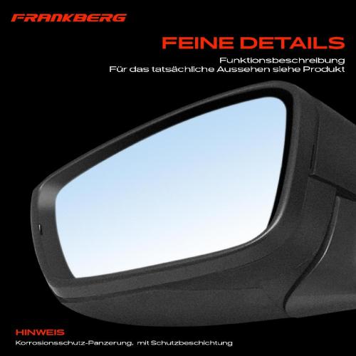 Frankberg 1x Außenspiegel Links für Seat Toledo IV KG3 Skoda Rapid NH3 NK3 NK6 NH1 2012-2015 Bild Frankberg 1x Außenspiegel Links für Seat Toledo IV KG3 Skoda Rapid NH3 NK3 NK6 NH1 2012-2015