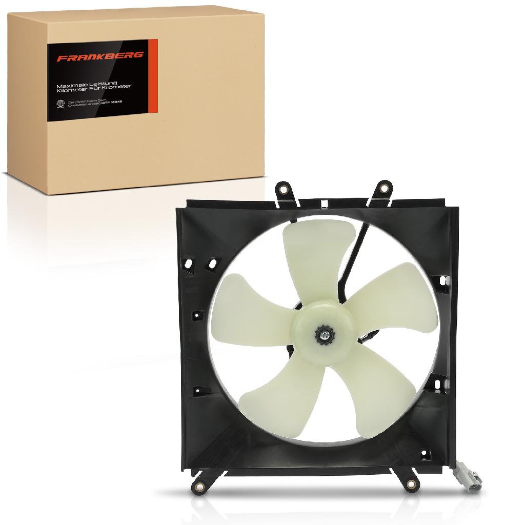 Frankberg 1x Motorkühller Einfachlüfter mit Kühlerlüfterrahmen Toyota Corolla E10 AE10 GEO Prizm 1.8L