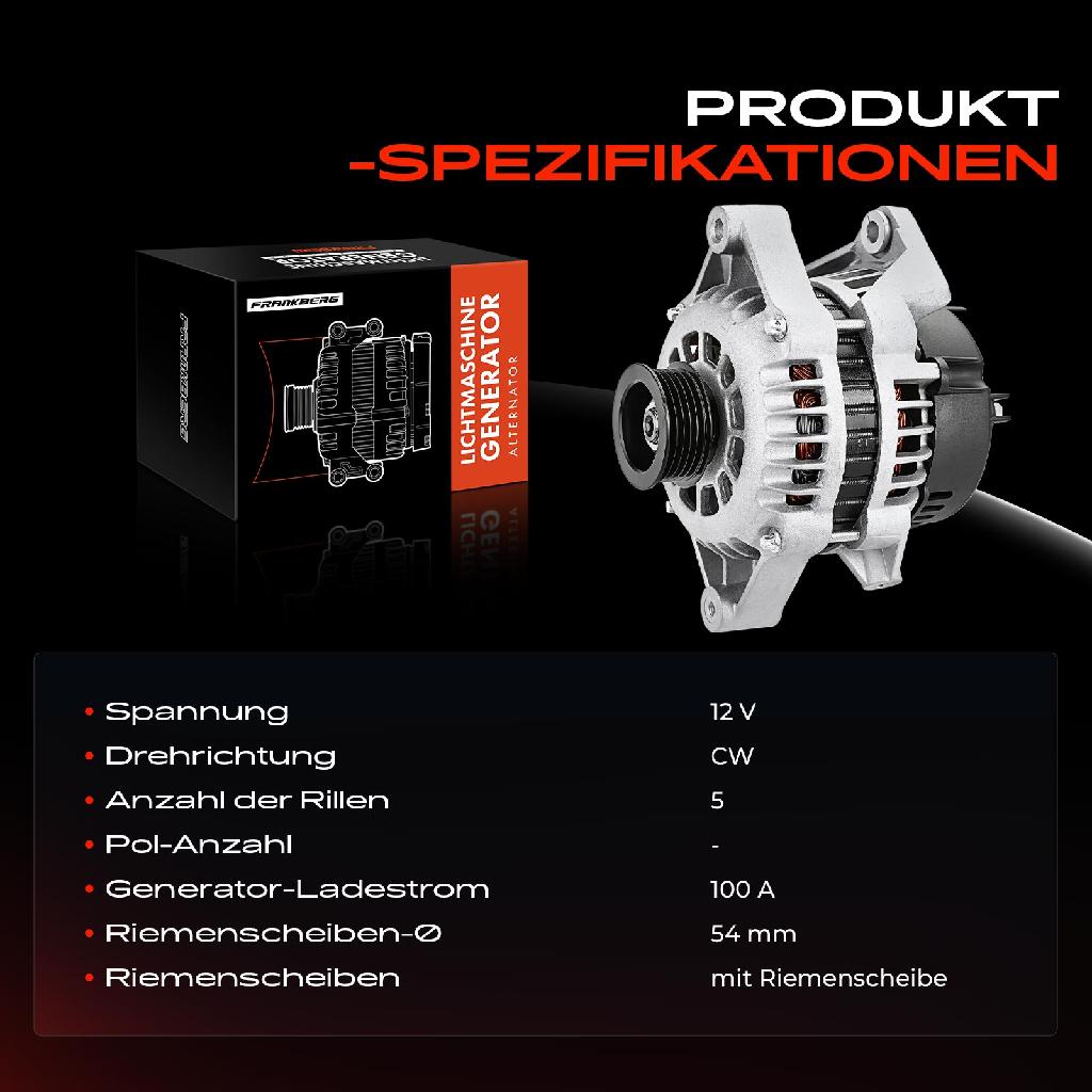 1x Lichtmaschine Generator für Opel Astra G CC F08 F48 T98 F69 Zafira A Corsa