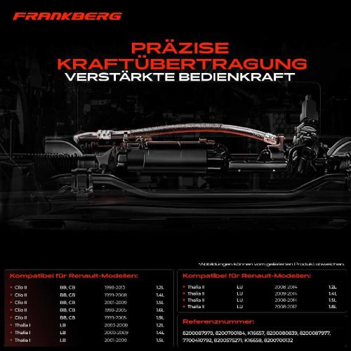 2x Seilzug Feststellbremse Hinterachse beidseitig für Renault Clio II BB CB Thalia LB LU Bild 2x Seilzug Feststellbremse Hinterachse beidseitig für Renault Clio II BB CB Thalia LB LU