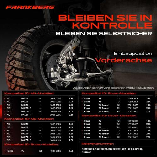 1x Querlenker Vorderachse für MG MG ZT MG ZT- T Rover 75 RJ 75 Tourer 1.8L 2.0L 2.5L 1999-2005 Bild 1x Querlenker Vorderachse für MG MG ZT MG ZT- T Rover 75 RJ 75 Tourer 1.8L 2.0L 2.5L 1999-2005