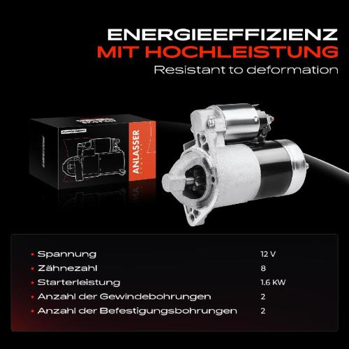1x Anlasser Starter für Chrysler Sebring Cabriolet Hyundai Accent II Santa Fé I Sonata IV Trajet Mitsubishi Bild 1x Anlasser Starter für Chrysler Sebring Cabriolet Hyundai Accent II Santa Fé I Sonata IV Trajet Mitsubishi