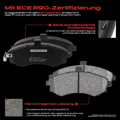 Frankberg 4x Bremsbeläge Vorderachse für Hyundai Elantra Stufenheck Matrix KIA Cerato 2001-2010 Bild Frankberg 4x Bremsbeläge Vorderachse für Hyundai Elantra Stufenheck Matrix KIA Cerato 2001-2010