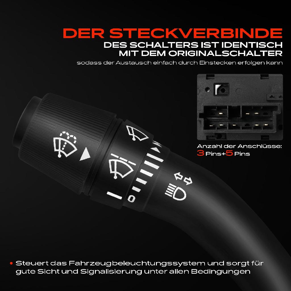 1x Kombischalter Lenkstockschalter für Peugeot 106 II 1A 1C 1.0L-1.6L 1996-2004