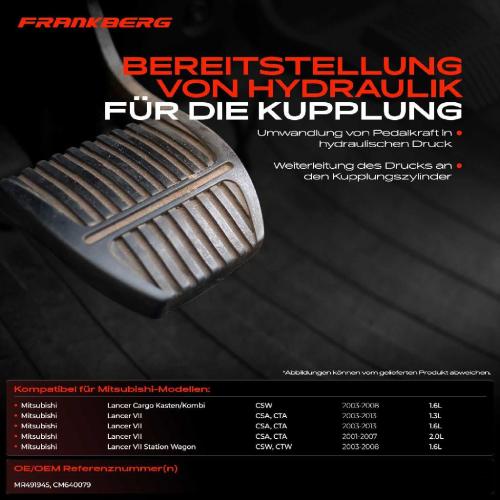 1x Geberzylinder Kupplungsgeberzylinder für Mitsubishi Lancer VII 2001-2013 Bild 1x Geberzylinder Kupplungsgeberzylinder für Mitsubishi Lancer VII 2001-2013