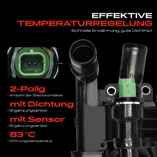 Frankberg 1x Thermostat Kühlmittel für Citroën Berlingo C2 C3 Ford C-Max MINI Peugeot 207 Bild Frankberg 1x Thermostat Kühlmittel für Citroën Berlingo C2 C3 Ford C-Max MINI Peugeot 207