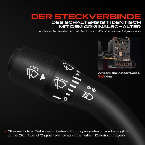 1x Kombischalter Lenkstockschalter für Dacia Duster Logan Sandero Renault Thalia Bild 1x Kombischalter Lenkstockschalter für Dacia Duster Logan Sandero Renault Thalia