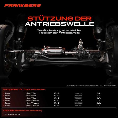 1x Lagerung Gelenkwelle Kardanwellenlager für Toyota Hiace IV Bus H1 H2 Kasten Bild 1x Lagerung Gelenkwelle Kardanwellenlager für Toyota Hiace IV Bus H1 H2 Kasten