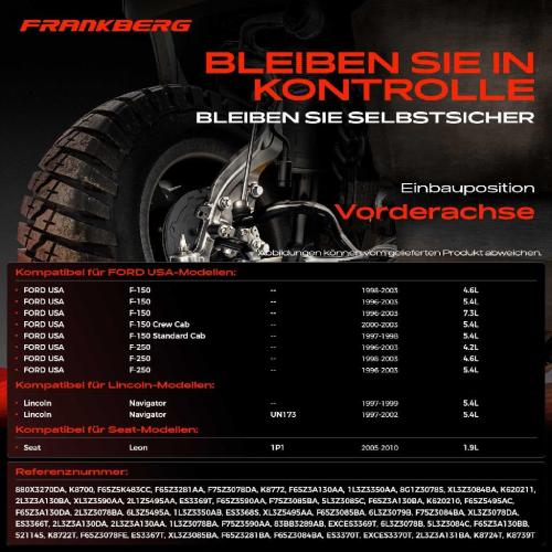 1x Querlenker Satz Vorderachse für FORD USA F-150 Crew Cab Pick-up Standard F-250 Lincoln Navigator Seat Leon Bild 1x Querlenker Satz Vorderachse für FORD USA F-150 Crew Cab Pick-up Standard F-250 Lincoln Navigator Seat Leon