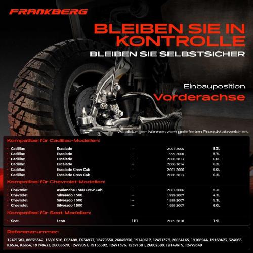 1x Querlenker Satz Vorderachse für Cadillac Escalade Crew Cab Pick-up Chevrolet Avalanche 1500 Crew Cab Pick-up Bild 1x Querlenker Satz Vorderachse für Cadillac Escalade Crew Cab Pick-up Chevrolet Avalanche 1500 Crew Cab Pick-up