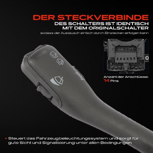 1x Kombischalter Lenkstockschalter für VW Golf Passat Bora Sharan Audi A3 A6 Seat Skoda Bild 1x Kombischalter Lenkstockschalter für VW Golf Passat Bora Sharan Audi A3 A6 Seat Skoda