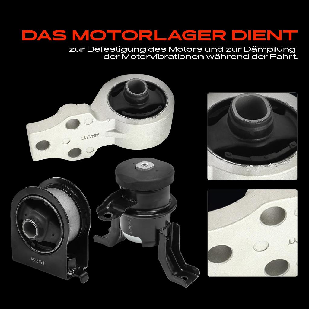 3x Motorlager Links für Mazda Tribute EP 2.3L 2003-2004