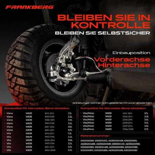 1x Querlenker Satz Vorderachse für Mercedes-Benz Vito/Mixto Kasten W639 3.2L 3.5L 3.7L 2003-2014 Bild 1x Querlenker Satz Vorderachse für Mercedes-Benz Vito/Mixto Kasten W639 3.2L 3.5L 3.7L 2003-2014