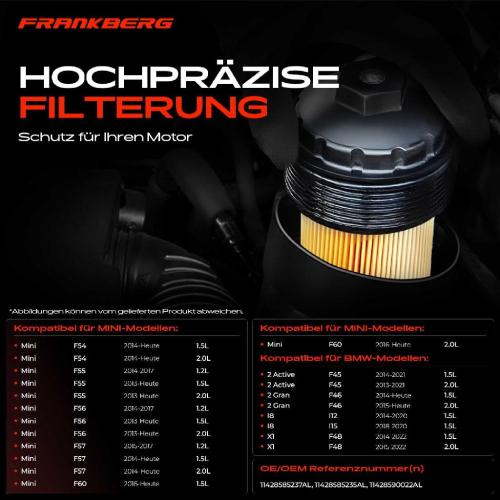 1x ÖlkühlerÖlfilter für BMW F45 F46 F48 MINI Mini F55 F60 F57 F54 Bild 1x ÖlkühlerÖlfilter für BMW F45 F46 F48 MINI Mini F55 F60 F57 F54