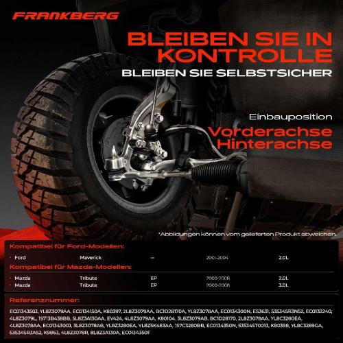 1x Querlenker Satz Vorderachse für Ford Maverick Mazda Tribute EP 2.0L 3.0L 2000-2008 Bild 1x Querlenker Satz Vorderachse für Ford Maverick Mazda Tribute EP 2.0L 3.0L 2000-2008