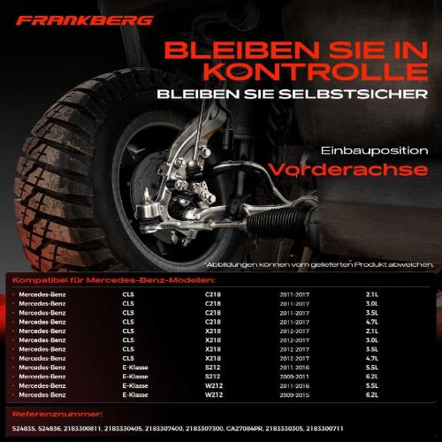 1x Querlenker Satz Vorderachse für Mercedes-Benz CLS C218 CLS Shooting Brake X218 E-Klasse W212 Bild 1x Querlenker Satz Vorderachse für Mercedes-Benz CLS C218 CLS Shooting Brake X218 E-Klasse W212