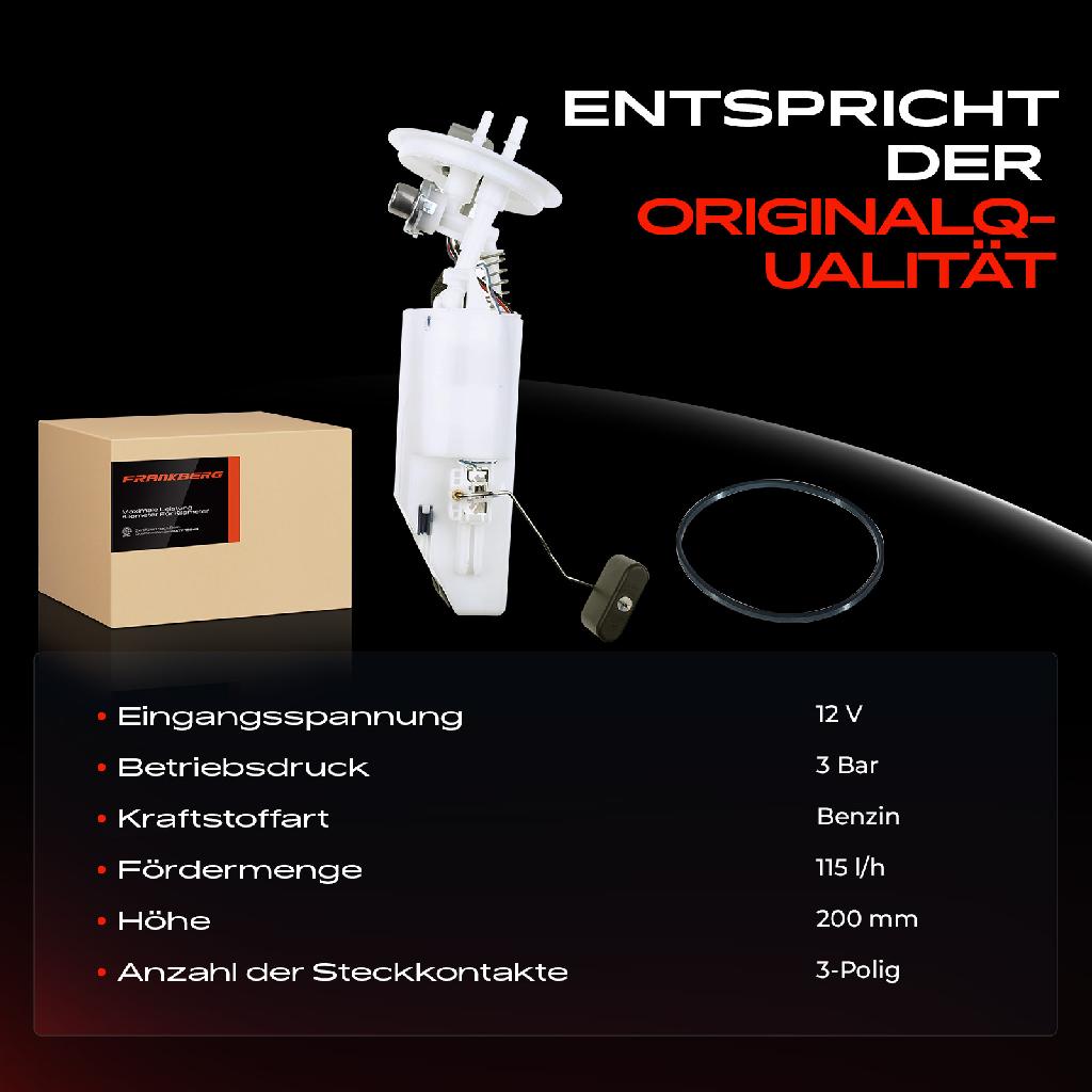 1x Kraftstoffpumpe für Chrysler Voyager/Grand Voyager III Dodge Caravan Plymouth 2.0L 1995-2001