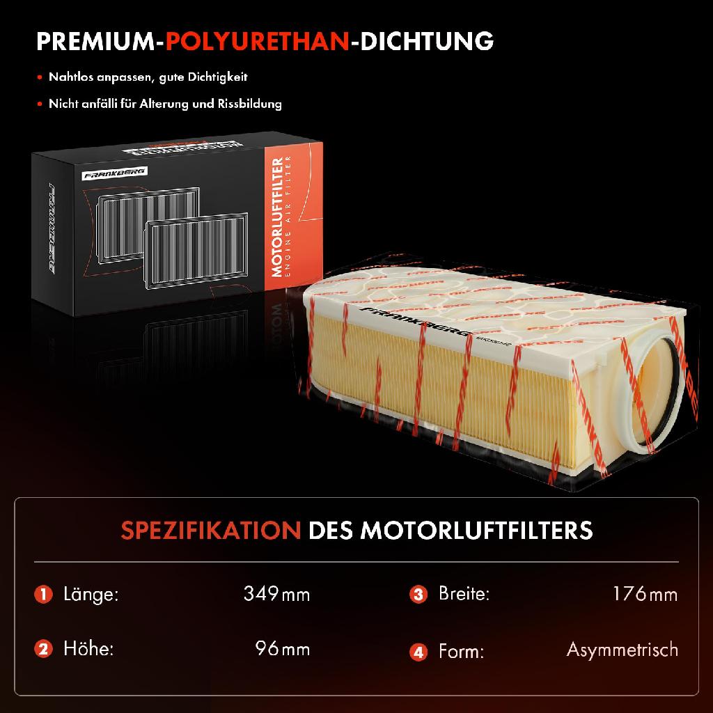 2x Luftfilter Filtereinsatz für Mercedes-Benz C-Klasse W204 S204 E-Klasse W212 S212 GLK X204
