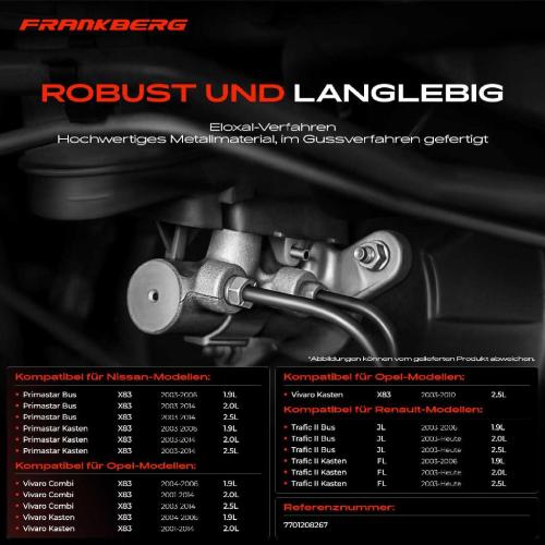 1x Hauptbremszylinder Bremszylinder für Nissan Primastar Opel Vivaro Renault Trafic Bild 1x Hauptbremszylinder Bremszylinder für Nissan Primastar Opel Vivaro Renault Trafic