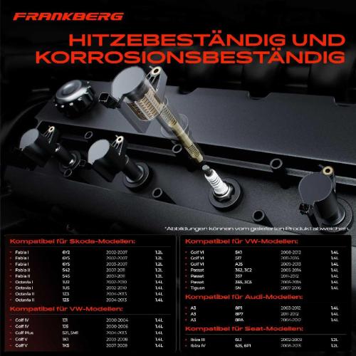Frankberg 3x Z ndspule+3x Z ndkerze f r VW Golf Polo Passat Beetle Bora Variant Caddy Kasten/MPV CC EOS Jetta Lupo Bild Frankberg 3x Z ndspule+3x Z ndkerze f r VW Golf Polo Passat Beetle Bora Variant Caddy Kasten/MPV CC EOS Jetta Lupo
