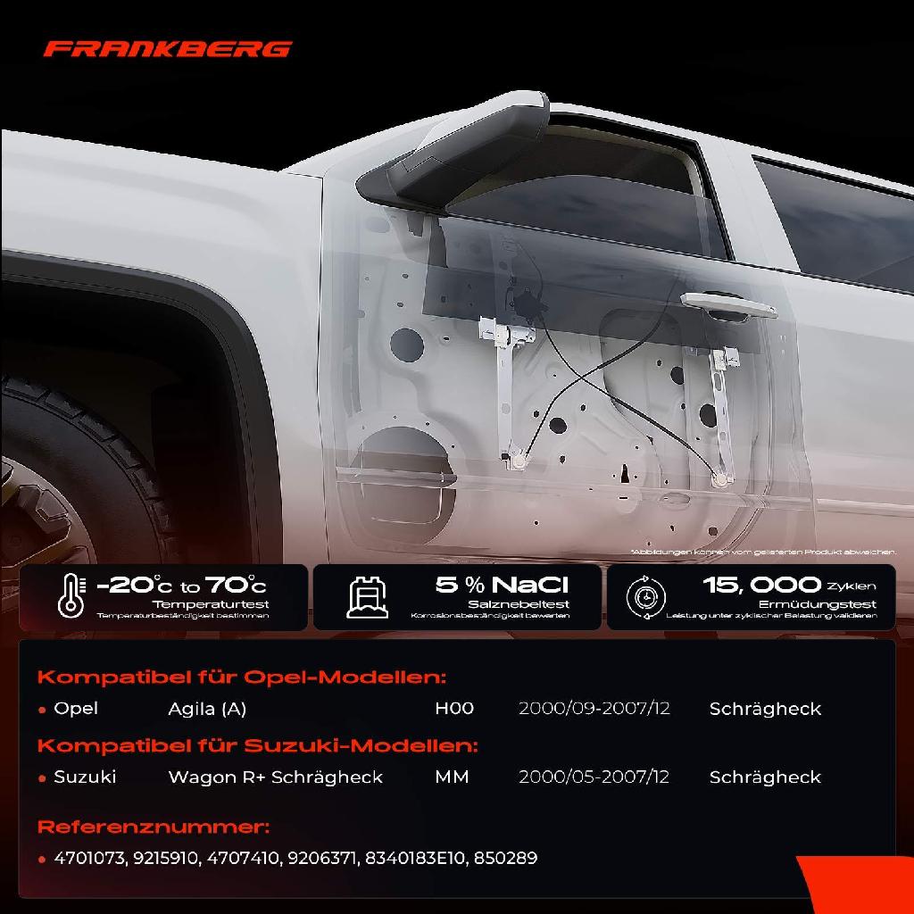 1x Fensterheber Vorne Rechts für Opel Agila (A) Suzuki Wagon