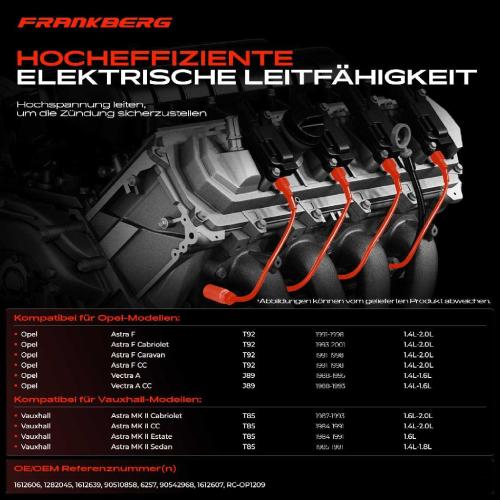 5x Zündleitungssatz Zündkabel für Opel Astra F T92 Corsa A Kadett E Vectra A Bild 5x Zündleitungssatz Zündkabel für Opel Astra F T92 Corsa A Kadett E Vectra A