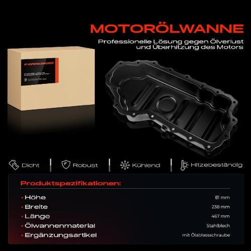 Frankberg 1x Ölwanne Motorölwanne für Ford Focus DA DB DF DN Galaxy S-Max WA Tourneo Transit 1.8L Bild Frankberg 1x Ölwanne Motorölwanne für Ford Focus DA DB DF DN Galaxy S-Max WA Tourneo Transit 1.8L