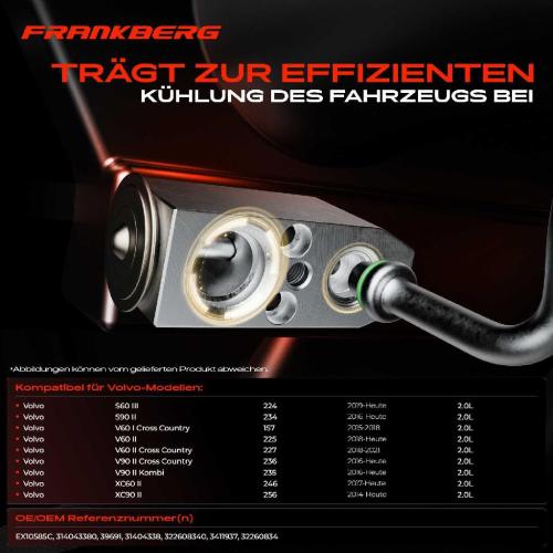1x Expansionsventil Klimaanlage für Volvo S60 III 224 S90 II 234 V60 V90 XC60 XC90 Bild 1x Expansionsventil Klimaanlage für Volvo S60 III 224 S90 II 234 V60 V90 XC60 XC90