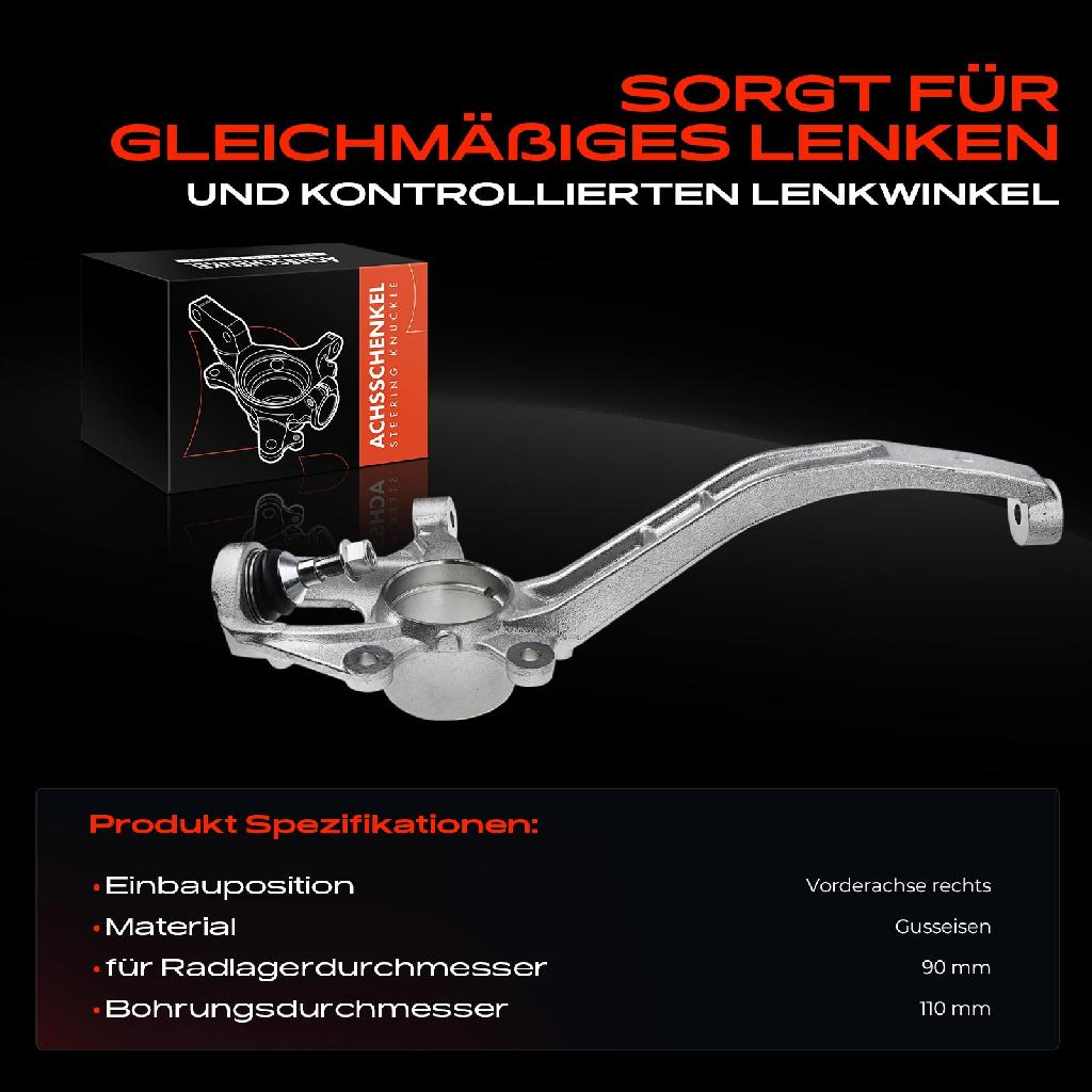 1x Achsschenkel Radaufhängung Vorderachse Rechts für Mercedes-Benz R-Klasse V251 W251