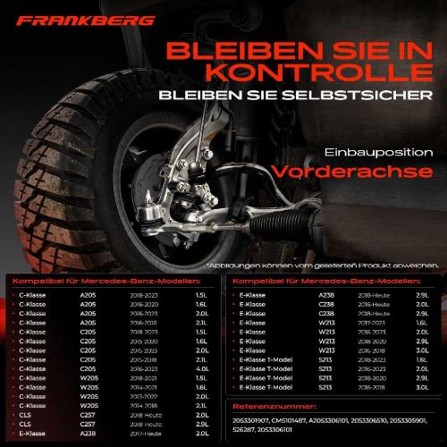 Frankberg 1x Querlenker Vorderachse für Mercedes-Benz C-Klasse W205 C-Klasse Cabriolet A205 C-Klasse Coupe C205 Bild Frankberg 1x Querlenker Vorderachse für Mercedes-Benz C-Klasse W205 C-Klasse Cabriolet A205 C-Klasse Coupe C205