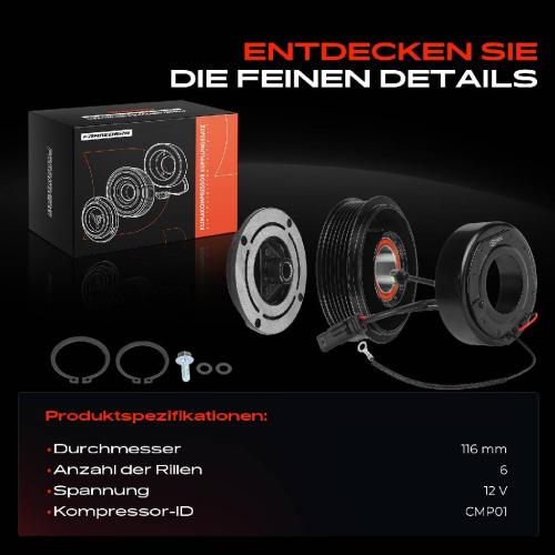 1x Magnetkupplung Klimakompressor für BMW F30 F80 F31 F10F20 F21 F40 F45 F10 F23 Bild 1x Magnetkupplung Klimakompressor für BMW F30 F80 F31 F10F20 F21 F40 F45 F10 F23