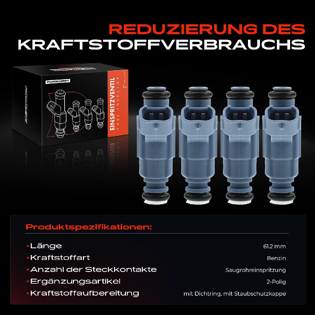 4x Einspritzventil Einspritzdüse für VW Golf V New Beetle Skoda Octavia I Seat 2.0L