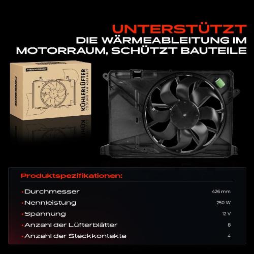 1x Motorkühller Einfachlüfter mit Kühlerlüfterrahmen Chevrolet Trax Opel Mokka J13 1.4L Bild 1x Motorkühller Einfachlüfter mit Kühlerlüfterrahmen Chevrolet Trax Opel Mokka J13 1.4L