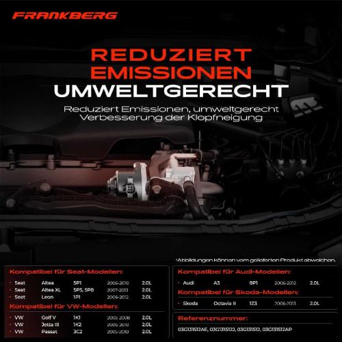 1x AGR-Ventil Abgasrückführungsventil für VW Golf Passat Variant Touran Audi A3 Sportback Seat Altea XL Skoda Bild 1x AGR-Ventil Abgasrückführungsventil für VW Golf Passat Variant Touran Audi A3 Sportback Seat Altea XL Skoda