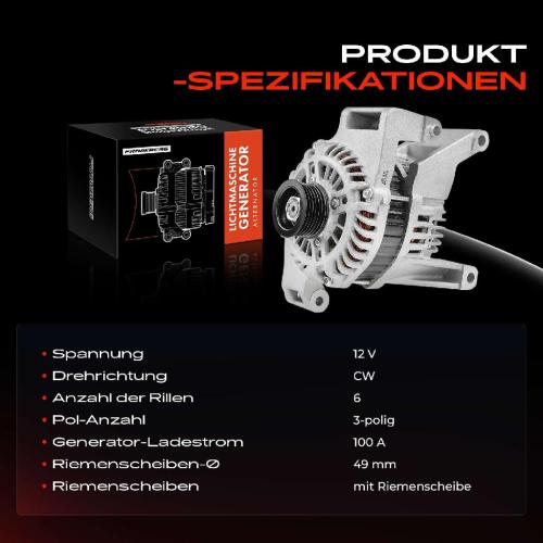 Frankberg 1x Lichtmaschine Generator für Mazda 3 ??? BL 5 CW 2.0L Bild Frankberg 1x Lichtmaschine Generator für Mazda 3 ??? BL 5 CW 2.0L