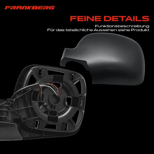 Frankberg 1x Außenspiegel Links für Renault Kangoo KW0/1 FW0/1 1.5L 1.6L 2008-2012 Bild Frankberg 1x Außenspiegel Links für Renault Kangoo KW0/1 FW0/1 1.5L 1.6L 2008-2012