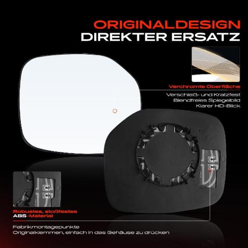 1x Spiegelglas Außenspiegel links für Citroën Berlingo/Berlingo First Kasten/MPV Peugeot Bild 1x Spiegelglas Außenspiegel links für Citroën Berlingo/Berlingo First Kasten/MPV Peugeot
