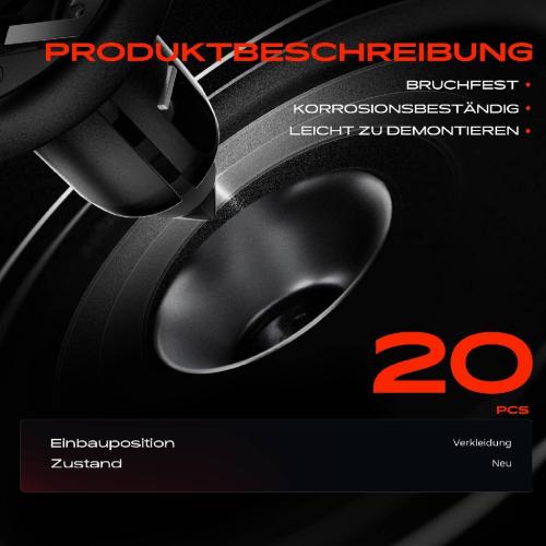 20x Befestigungsclips Verkleidung für BMW 2.5-3.2 Coupe E9 2er Touring E6 E10 2500-3.3 E3 Bild 20x Befestigungsclips Verkleidung für BMW 2.5-3.2 Coupe E9 2er Touring E6 E10 2500-3.3 E3